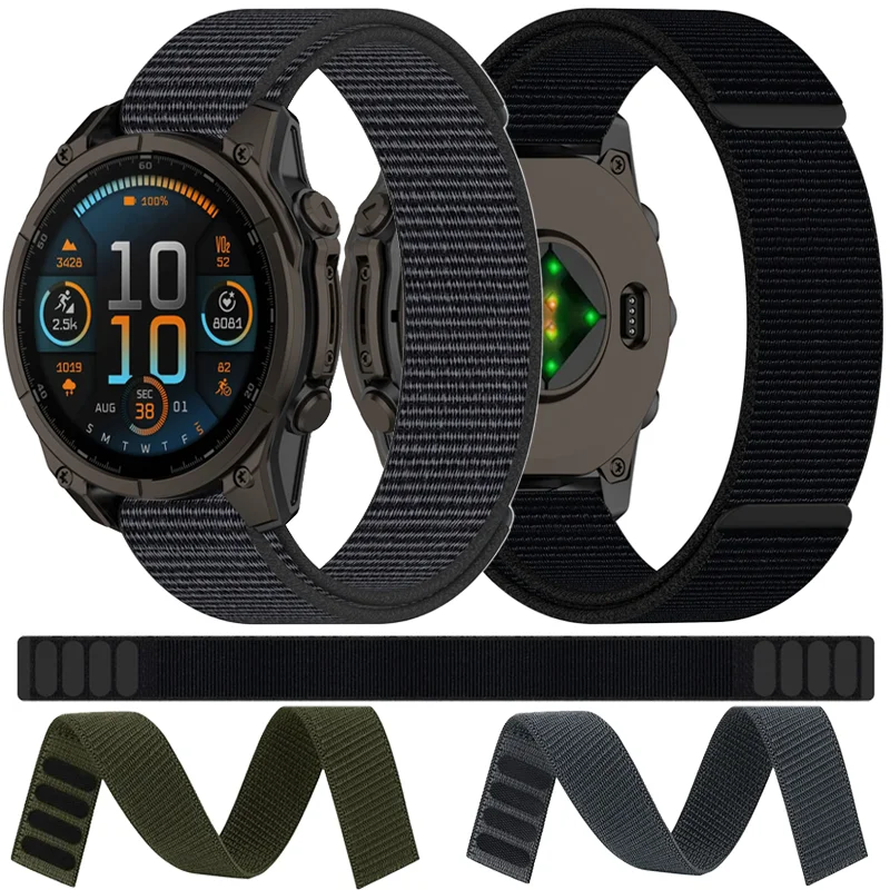 Versatile Hook and Loop Nylon Sports Wristband Strap - Available in Multiple Sizes
