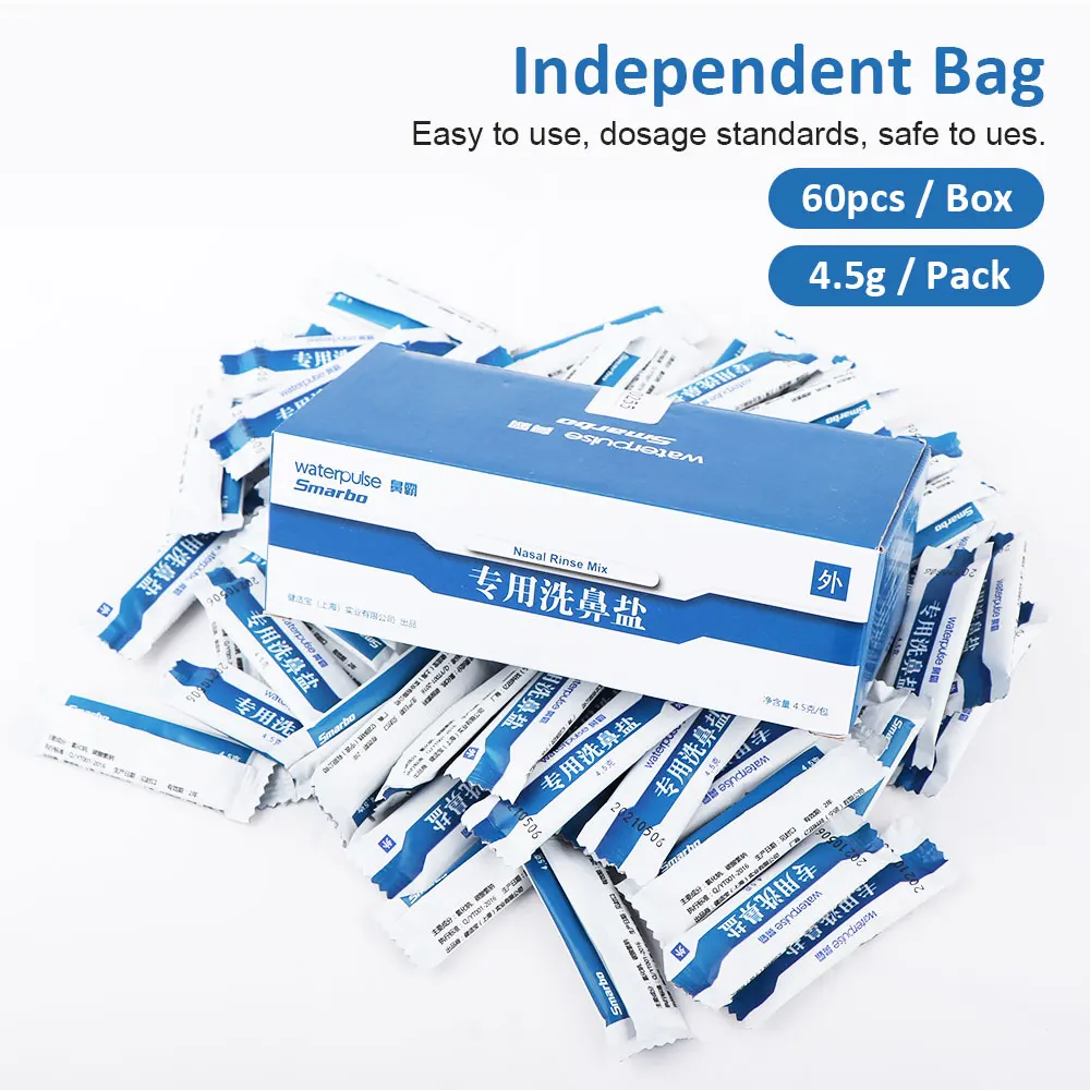 120pcs Nasal Washer Salt for Nose Cleaner Avoid Allergic Rhinitis Neti Pot Nasal Irrigator Sinus Rinse Aspirator Sprayer