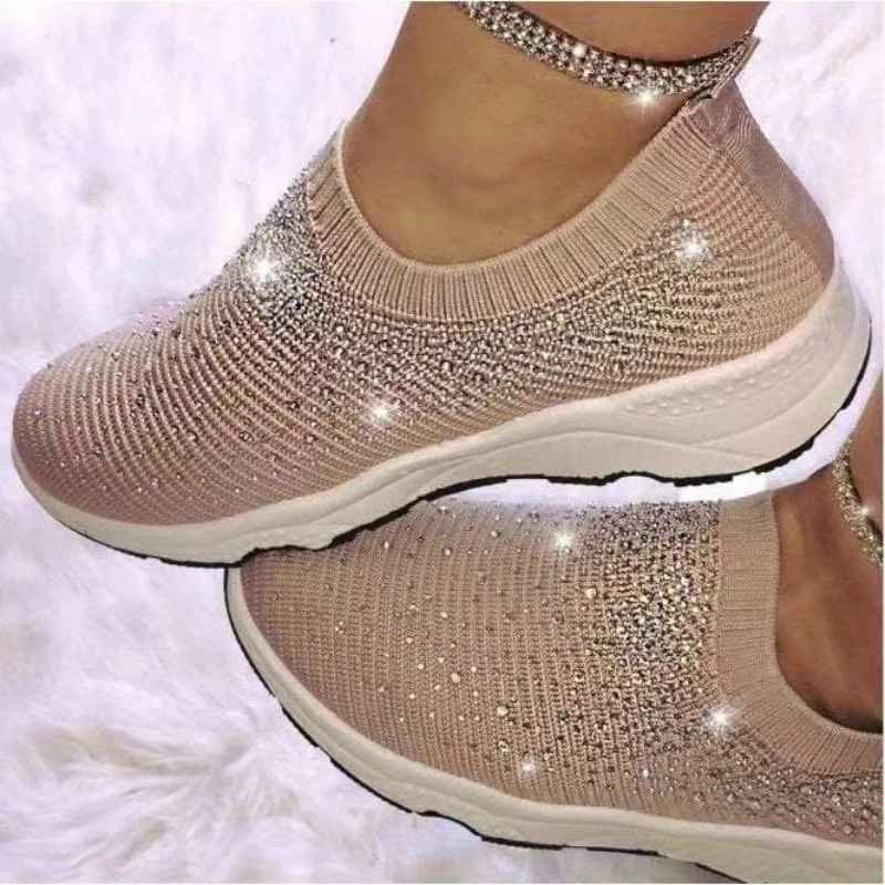 

Women Vulcanized Shoes High Quality Women Sneakers Slip On Flats Shoes Women Loafers Plus Size 42 Walking Flat