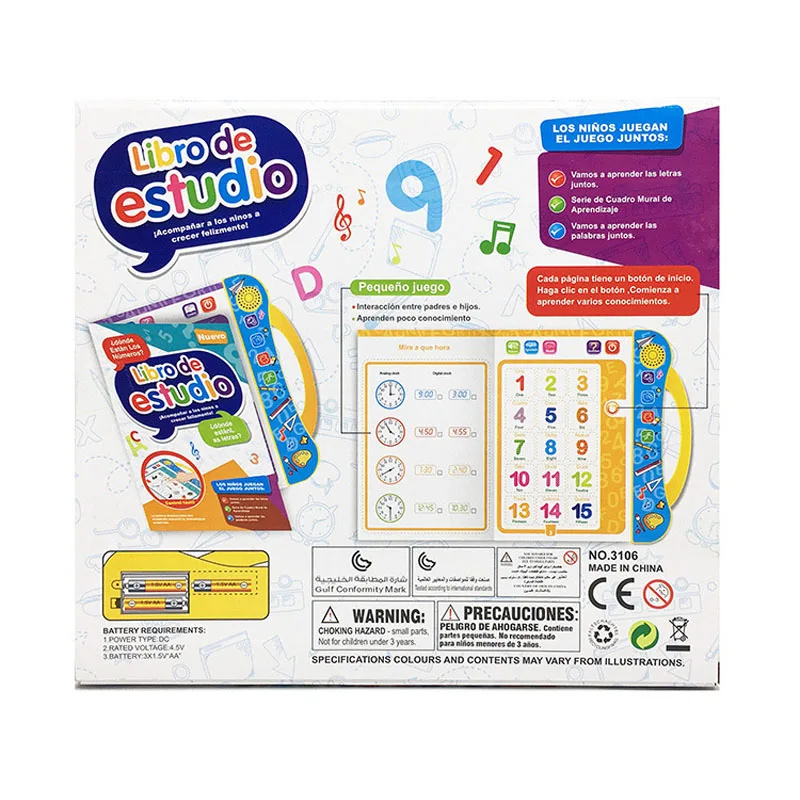 Study Spanish and English Voice Electronic Book Children's Early Education Finger Point reading Smart Toys Baby Language e-books 4