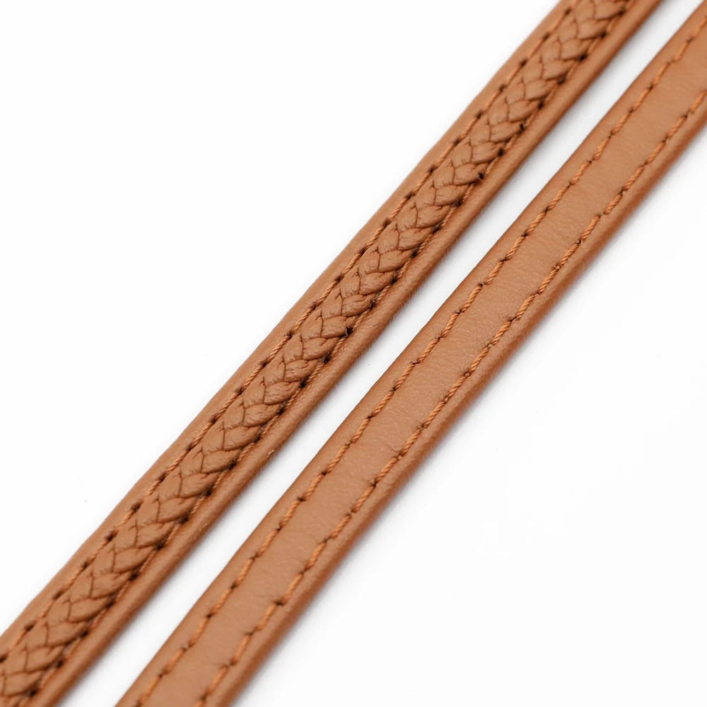2 미터 8x4mm 플랫 꼰 PU 가죽 팔찌 결과 가짜 가죽 코드 문자열 로프 DIY 가방 목걸이 팔찌 만들기