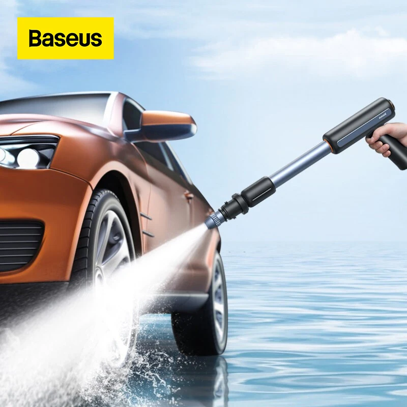 Baseus سيارة كهربائية قاذفة غسيل سيارات منظف بالضغط العالي فوهة الفوم لتنظيف السيارات الرعاية اللاسلكي المحمولة غسيل السيارات رذاذ