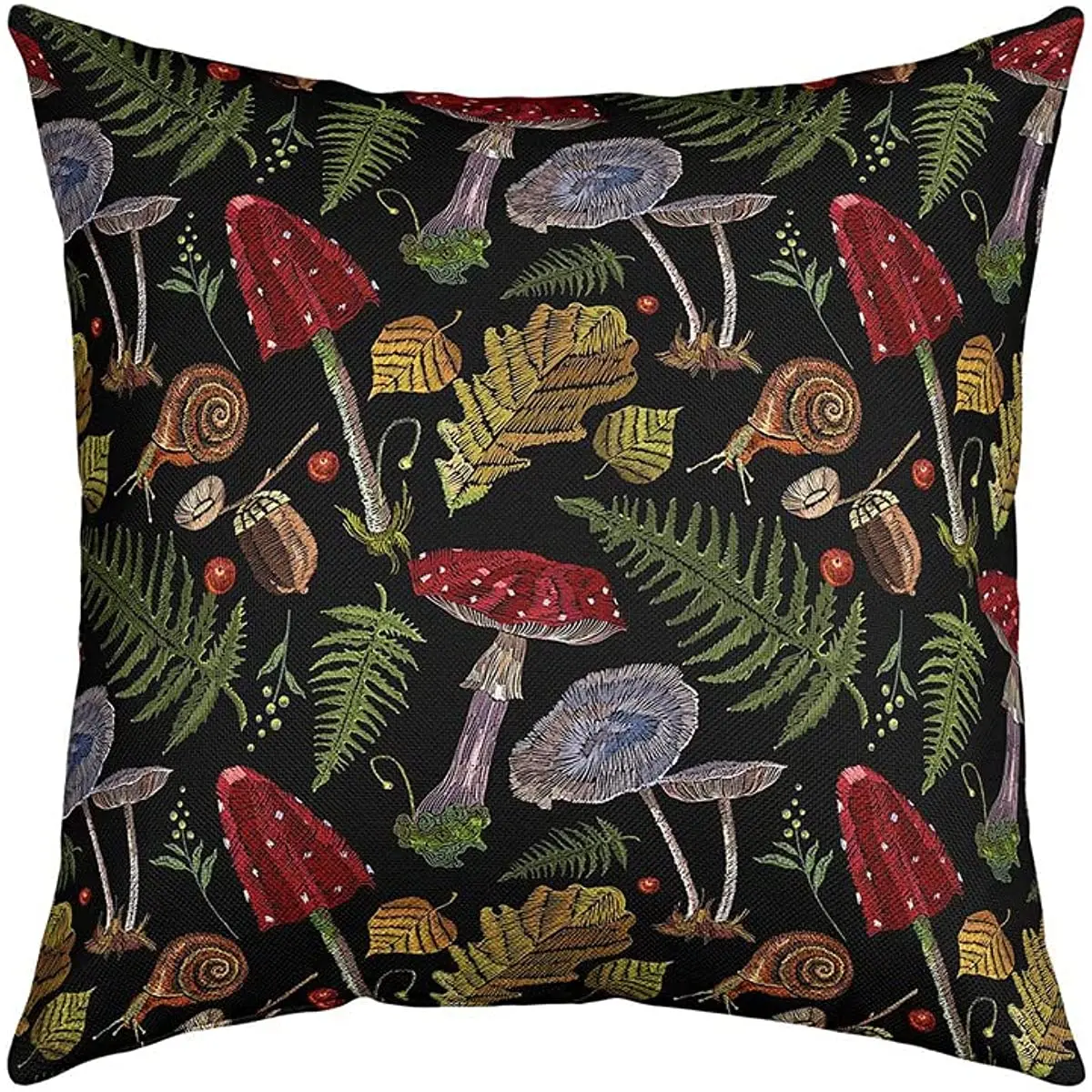 

Mushroom Throw Pillow Cover Soft Botanical Nature Theme Pillow Cases Cushion Cover Wild Mushroom Stuff Decorative Pillowcases