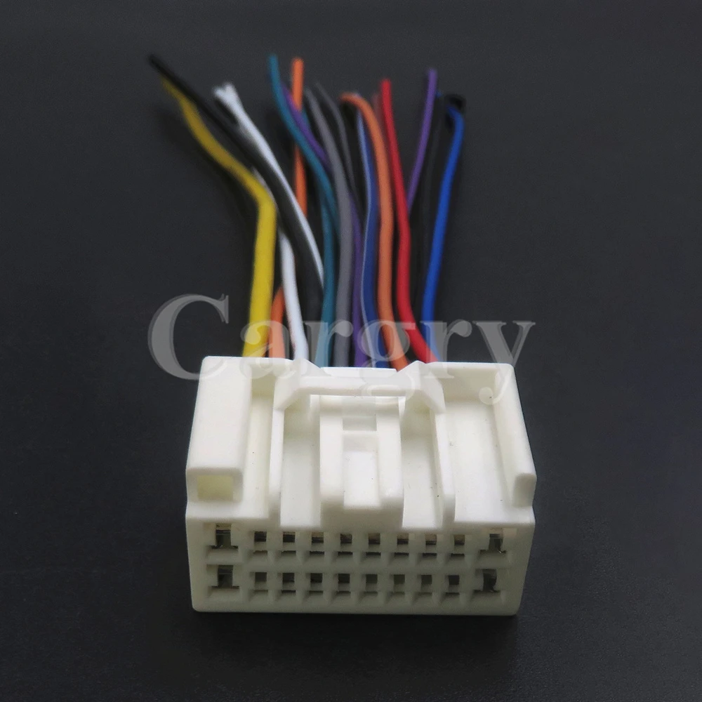 1 Set 20P AC Assembly Car Audio Horn ISO Connector Auto Stereo Radio CD Wire Harness Adapter Wire Plug For Nissan