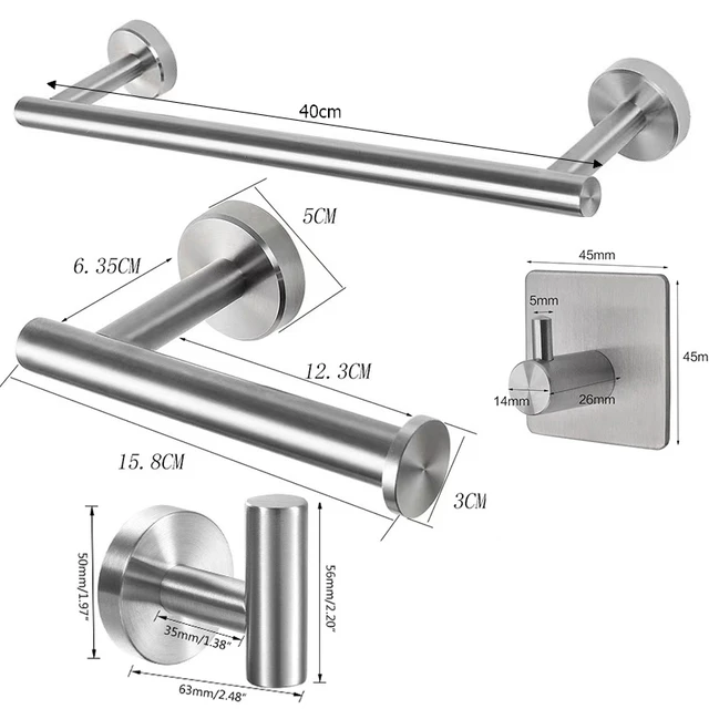 Gold กระดาษทิชชูม้วนผู้ถือกระดาษสแตนเลส 40 ซม.ผ้าเช็ดตัว Robe Coat เสื้อผ้า Hook ฮาร์ดแวร์อุปกรณ์ห้องน้ํา 3 Gold กระดาษทิชชูม้วนผู้ถือกระดาษสแตนเลส 40 ซม.ผ้าเช็ดตัว Robe Coat เสื้อผ้า Hook ฮาร์ดแวร์อุปกรณ์ห้องน้ํา 3