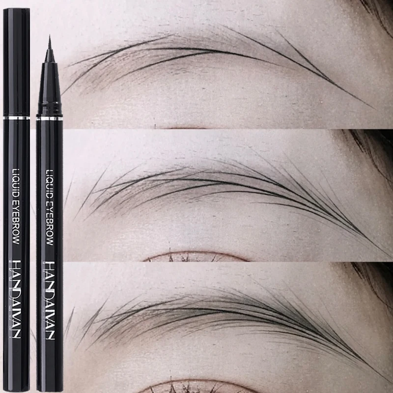 

Ultra-fine Eyebrow Pencil Long Lasting Black Brown Waterproof Non-smudge Colorfast Natural Wooden Eye Brow Enhancer Pen Cosmetic