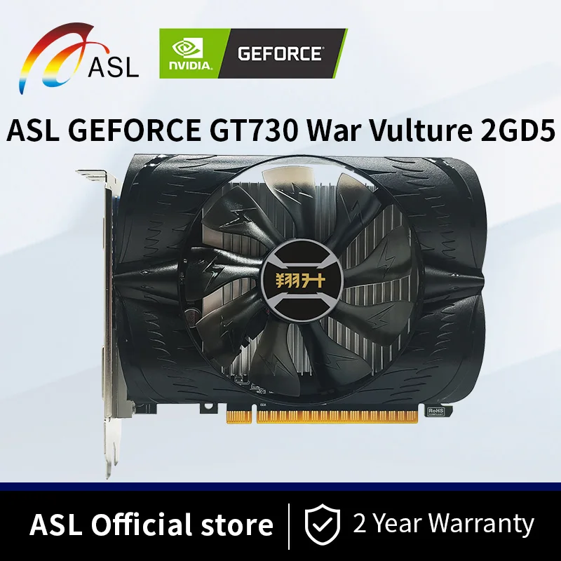 

ASL GT 730 2GD5 Video Card NVIDIA GPU GT 730 2GB DDR5 64Bit Desktop PC Computer Video Card Gaming DVI VGA Display Graphics Card