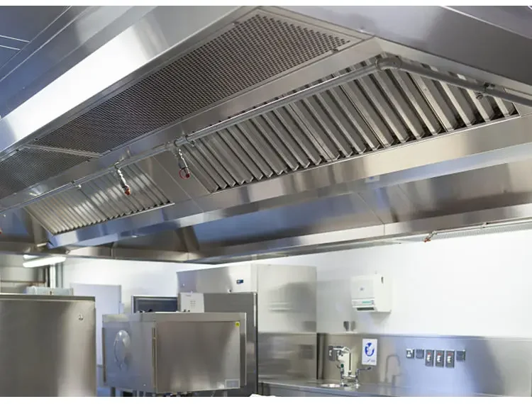 Commercial Kitchen Extractor Hoods Cooking Fresh Air Exhaust Hood Stainless Steel Range Hoods Kitchen Island 6