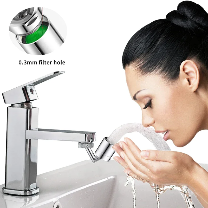 720°Universal Kitchen Faucet Anti-splash Aerator Bathroom Tap Rotatable Faucet Sprayer Saving Water Tap Nozzle Extender Adapter