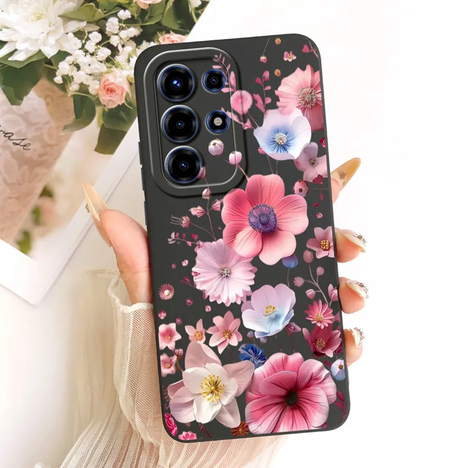 Floral Fashion Soft Silicone Bumper Phone Case in Pink