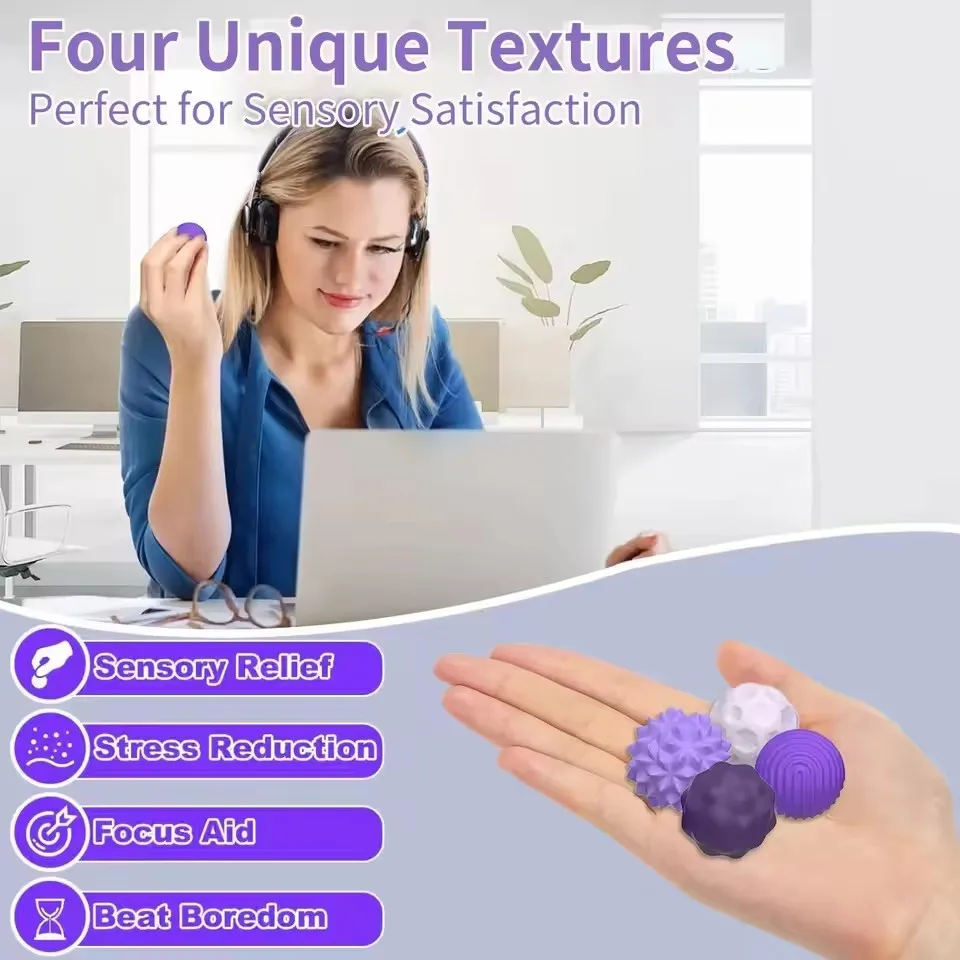 2/4/8 PCS Magnetic Toy Silicone Magnetic Ball Worry Balls Kid Adults Stress Relief Sensory Toy Finger Toy for Office Decoration