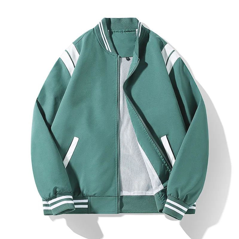 

Men's baseball uniform 2022 spring new trend color matching men's jacket loose casual breathable comfortable stand collar jacket
