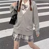 Fashionable single breasted long sleeved solid color cardigan - elegant women's V-neck knit design, Full score daily collocation 6