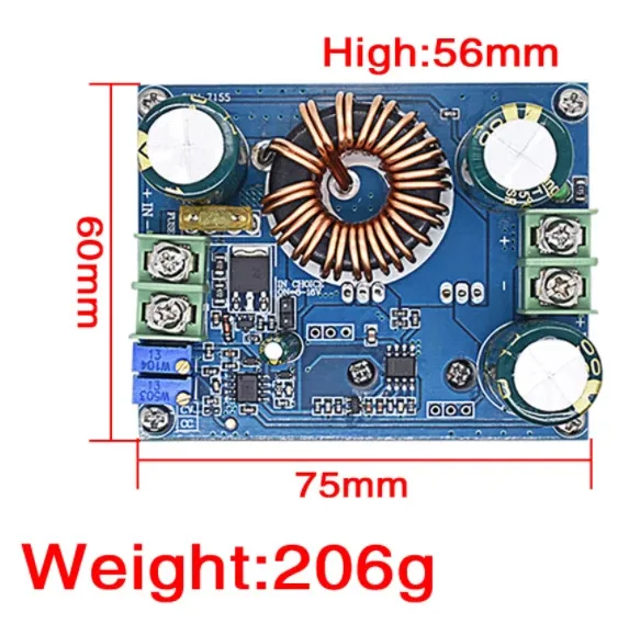600W DC-DC 스텝업 부스트 전압 변환기 전원 공급 장치 모듈 16A는 다중 안전 보호 메커니즘을 통합합니다.