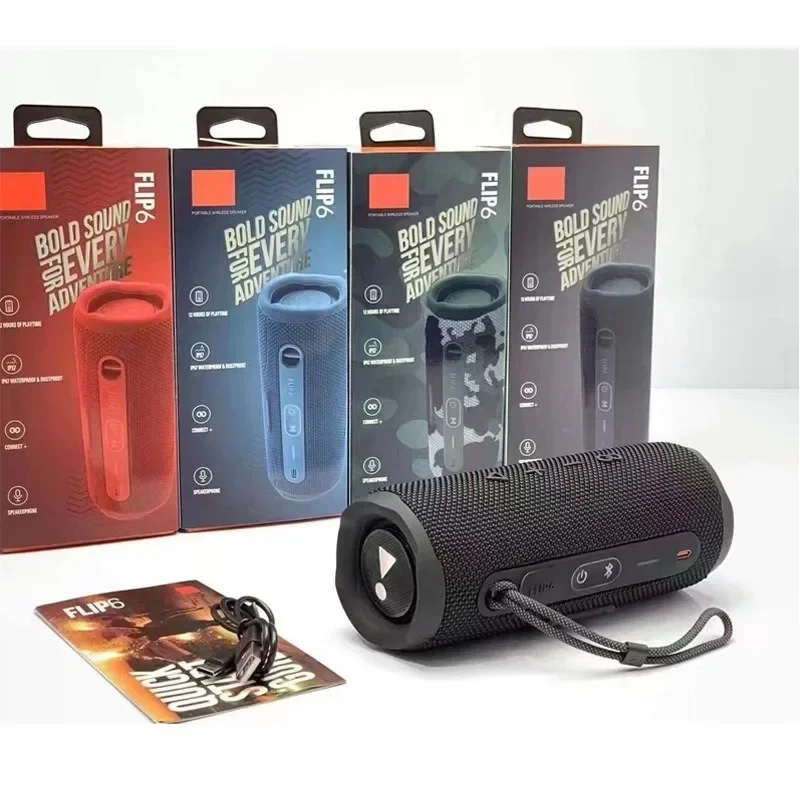 Portable Wireless Home Theater Bluetooth Speaker Dual Speakers TWS MultiFunction Outdoor Card Subwoofer Music for Flip6
