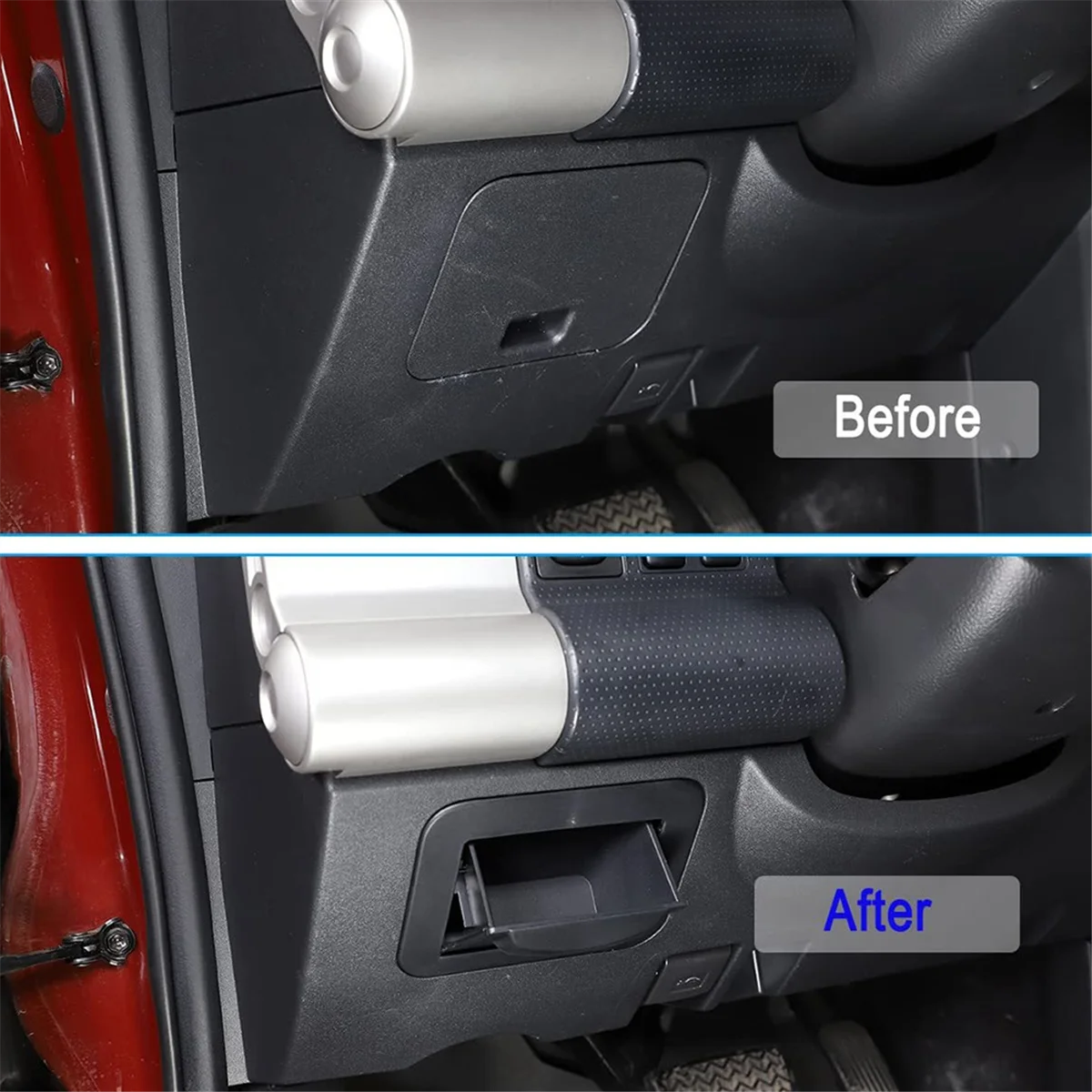 Center Console Fuse Storage Box for Toyota FJ Cruiser 2007-Driver's Seat ABS Fuse Box Coin Container Inner fuse storage box