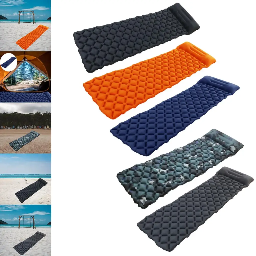 

Inflatable Camping Mattress Lightweight Folding Backpacking Sleeping Pad Hiking Mat Furniture