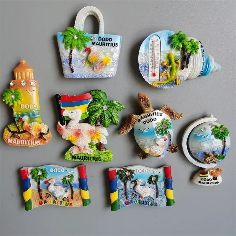 Maurius Magneti per frigorifero Turismo Ricordo Dodo Adesivi magnetici Decorazione Decorazione da parete Regali da viaggio Collezione di decorazioni per la casa  15