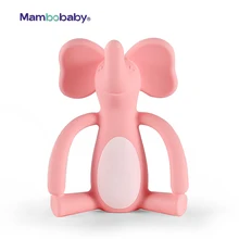 

1Pcs Baby Teether Pacifier Food Grade Silicone Cartoon Elephant DIY Soother Container Infant Teethers Molar Rod Chew Toys Gift