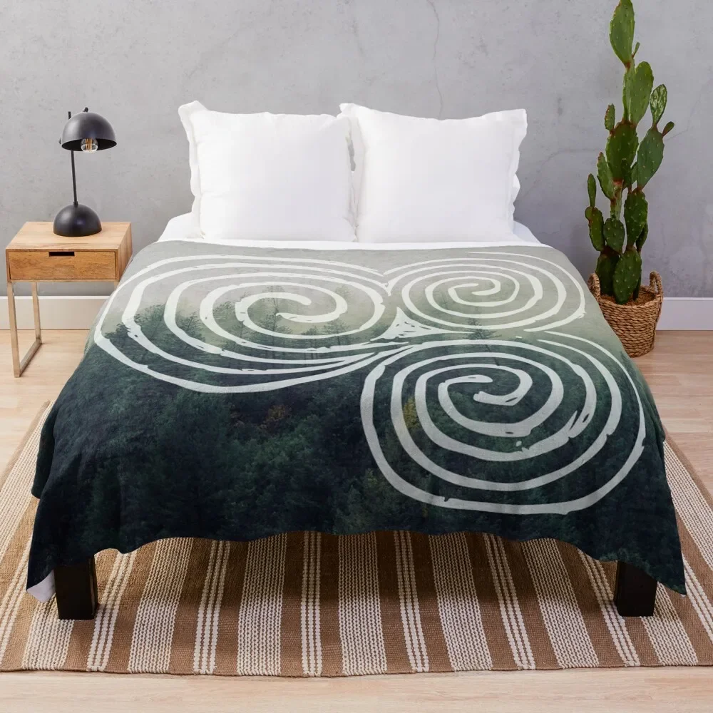 

Newgrange Entrance Stone Triple Spiral | Celtic Triskelion, Celtic Symbols Throw Blanket Warm Kid'S Blankets