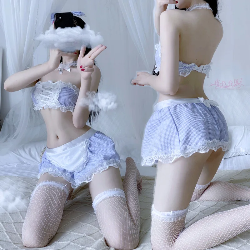 

New Uniform Seductive Lingerie Set Sweet Sexy Maid Lace Role Play