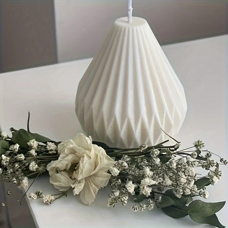 DIY 배 모양 아로마 캔들 실리콘 몰드, 3D 기하학 비누 석고 송진 몰드, 멀티 사양 케이크 몰드 홈 데코
