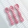 Baby Cartoon Spoon Children's Tableware Set Children Utensil Feeding Set Toddler Silicone Dinnerware Cutlery Baby Accessories 5