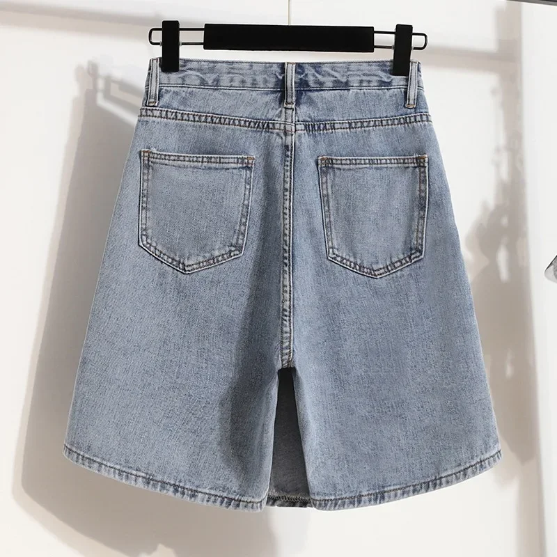 Shorts Skirts Women Summer Large Size 5XL A-line Pockets All-match Korean-style Wide-leg Trendy Chic Solid New 2023 High Waist