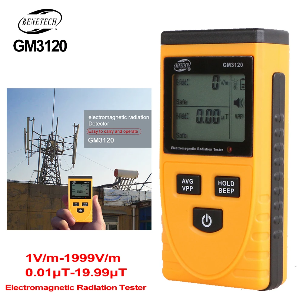 

BENETECH Electromagnetic field radiation detector tester Electromagnetic radiation dosimeter meter Emf meter Emission dosimeter