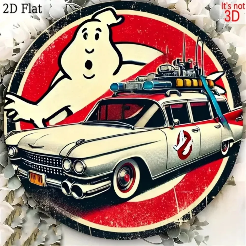 Vintage Round Metal Aluminum Sign Movie Theme Wall Decor Home Farmhouse Bedroom Porch