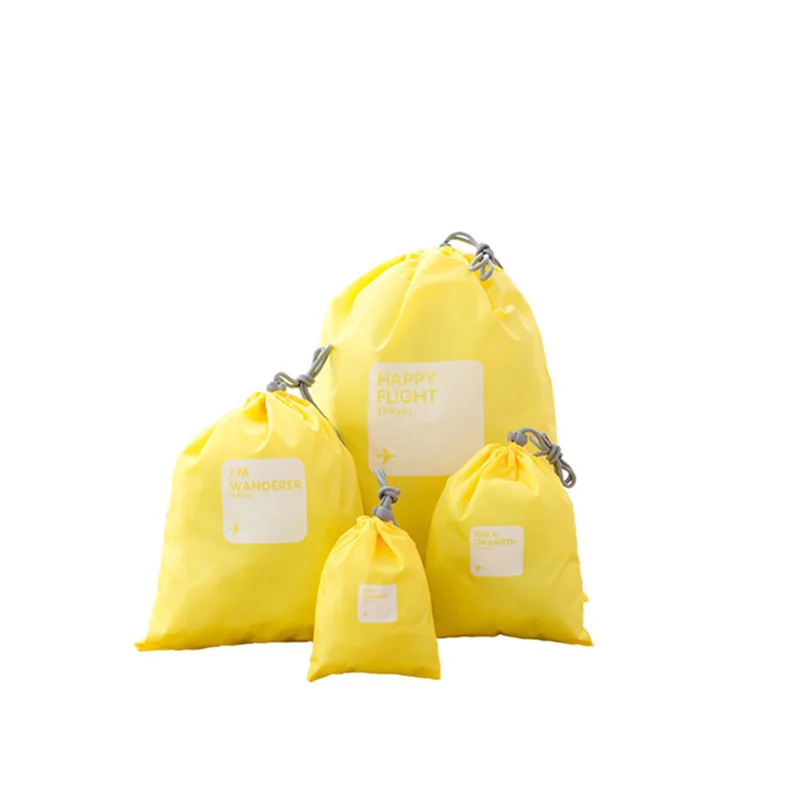 Travel Mountaineering Cycling Sports Polyester Waterproof Beam Pocket Portable Drawstring Four-piece Home Storage Bag storage bag