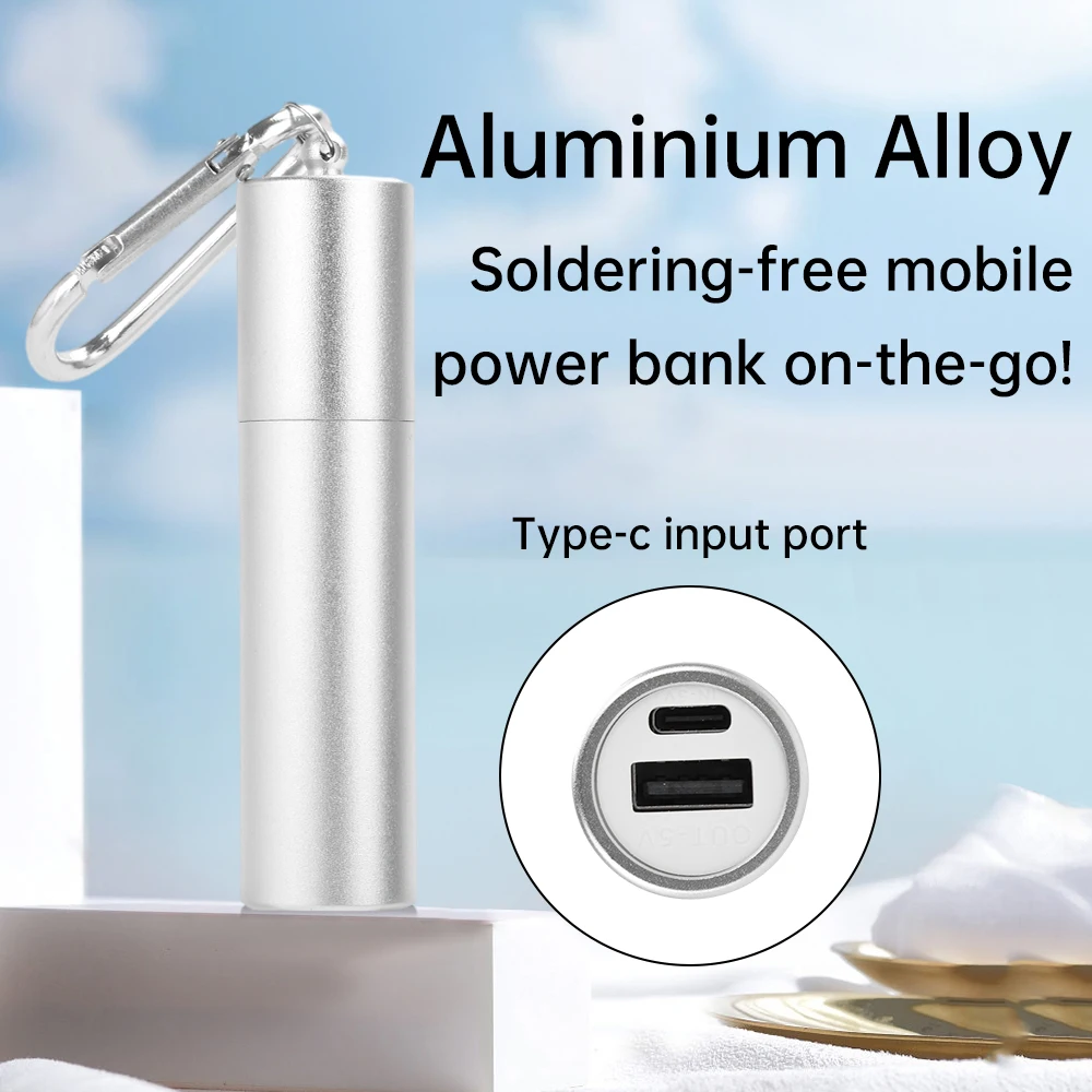 1x18650/21700 Tpye-C Portable Power Bank Case with Buckle DIY Mobile Power Supply Sleeve Material Solderless Battery Box