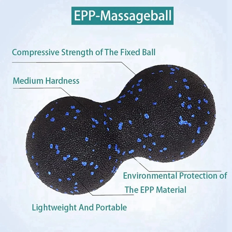 3PCS Yoga Roller Massage Peanut Ball Set EPP Fitness Foam Column Back Pain Deep Tissue Stretching Muscle Relax Durable