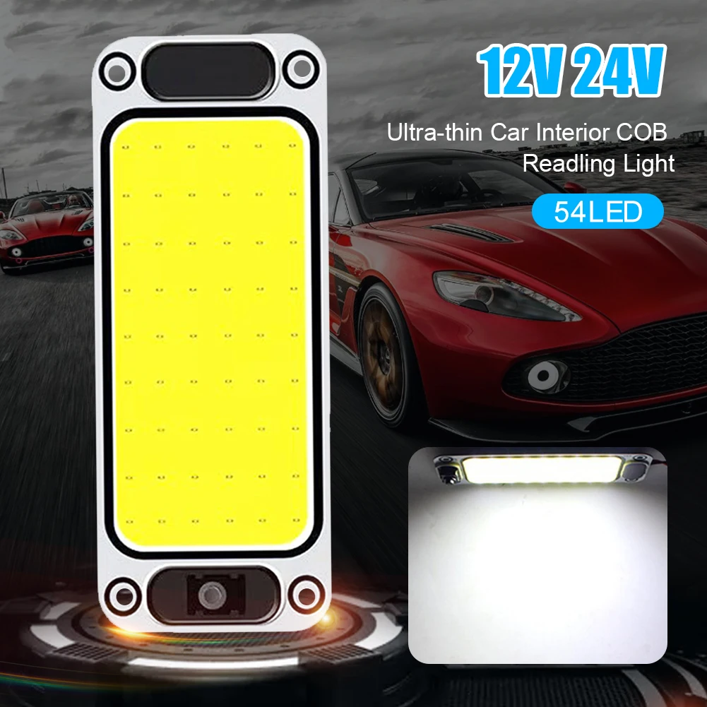

Car Interior Reading Light COB 12V 24V Car Roof Panel Lights High Brightness Dome Light With Switch For Car Trunk Accessories