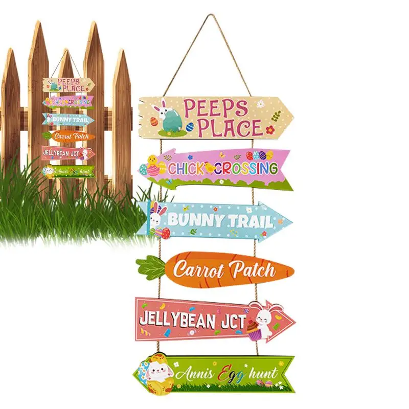 

Счастливая Пасха, дверной знак, деревянная Пасхальная картина, яркий кролик, знак приветствия, дверное украшение, деревенский Пасхальный деревянный знак для