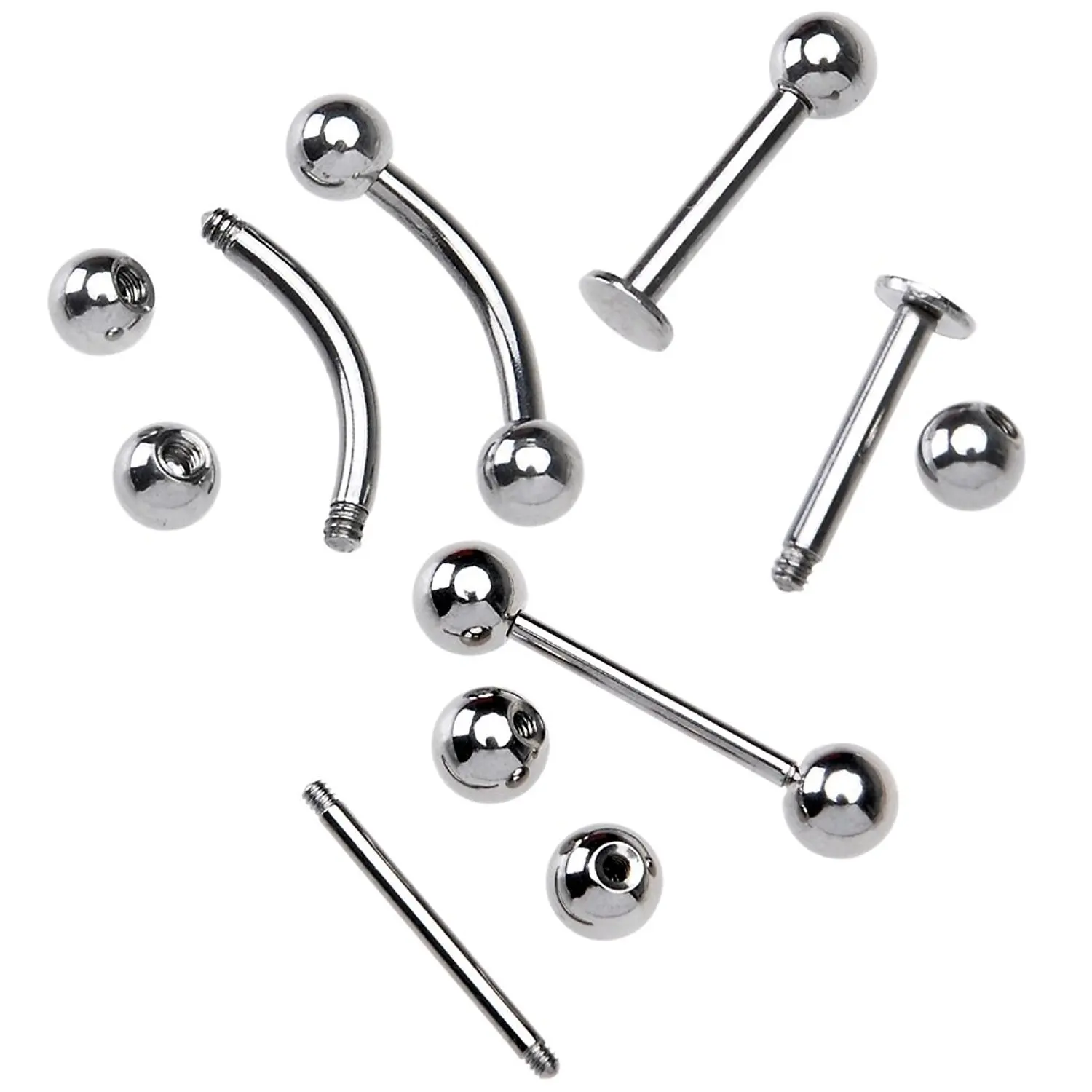 20PCS Set Body Piercing Jewelry Set Piercing Kit Nose Septum Ear
