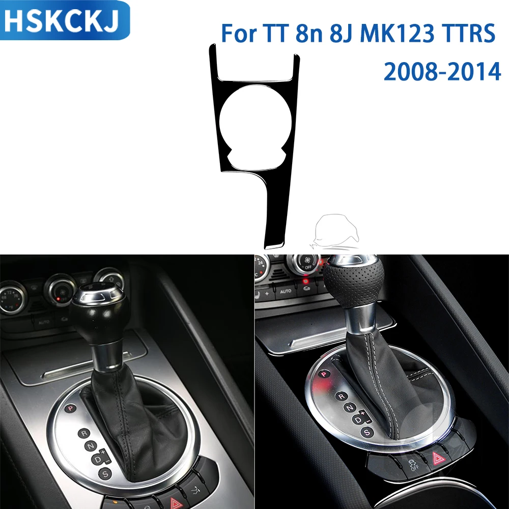 Per Audi Tt 8N 8J Mk1 Mk2 Mk3 2008-2014 Accessori Black Plasti Car Interior Cambio Pannello Esterno Trim Stickers Decorazione