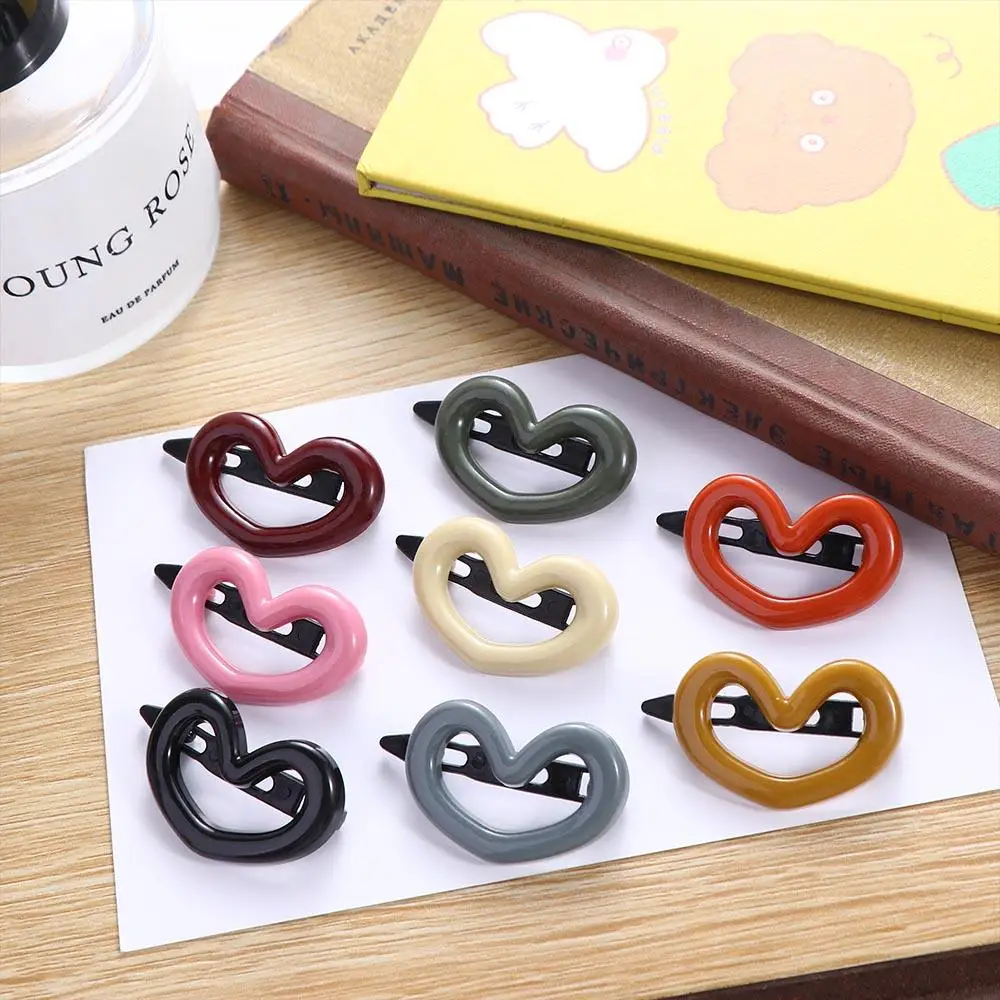 For Women Bangs Clip For Girl Duckbill Clip Gifts Hair Accessories Korean Style Hairpin Love Heart Hair Clip Y2K Hair Barrettes