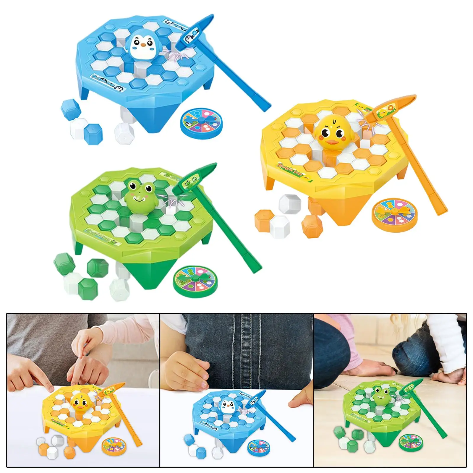 Ice Breaker Board Game Motor Skills Early Learning Puzzle Table Knock Ice Block Breaking Game for Family Game Children Age 3+ 4