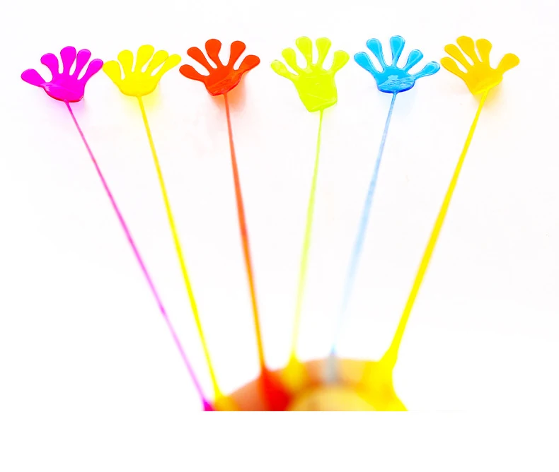 5-50 Uds. Niños divertidos juguete de manos pegajosas Palma elástica pegajosa Squishy Slap Palm juguete novedad regalo fiesta juguetes cumpleaños para niños
