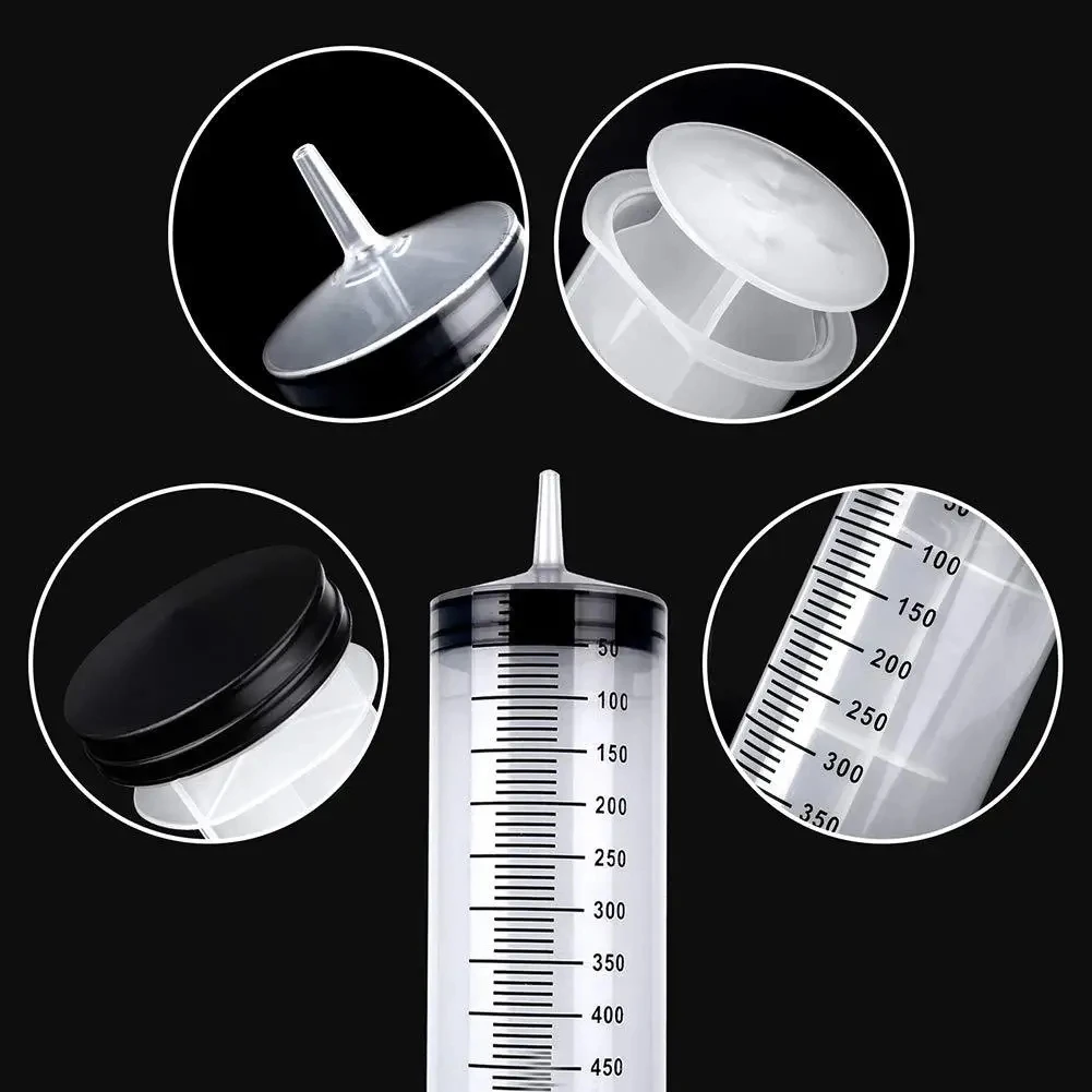 100ml-550ml Syringe Large Capacity With Multifunction 100cm Hose Pump Measuring Washable Injector For Pet Feeding Oil Glue Fluid 4