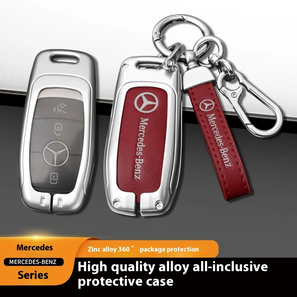 Key Case Key Case Cover Car Key Shell For Mercedes-Benz A B C E S G-Class CLA CLS EQA EQB EQC GLA GLB GLC GLE GLS Car Zinc Alloy Key Case Key Bag Car Metal Shell
