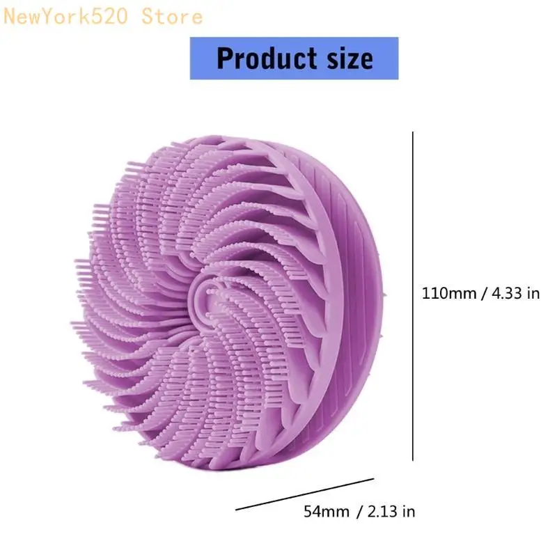 Spazzola delicata per il corpo in silicone a doppia struttura per il bagno quotidiano della pelle sensibile e il lavaggio della - immagine 6