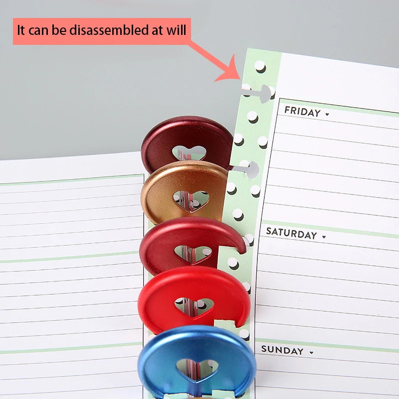 Notebook Accessories Plastic Binding Rings 35mm Plastic Matte Binding Discs Notebook Binder Ring Discs