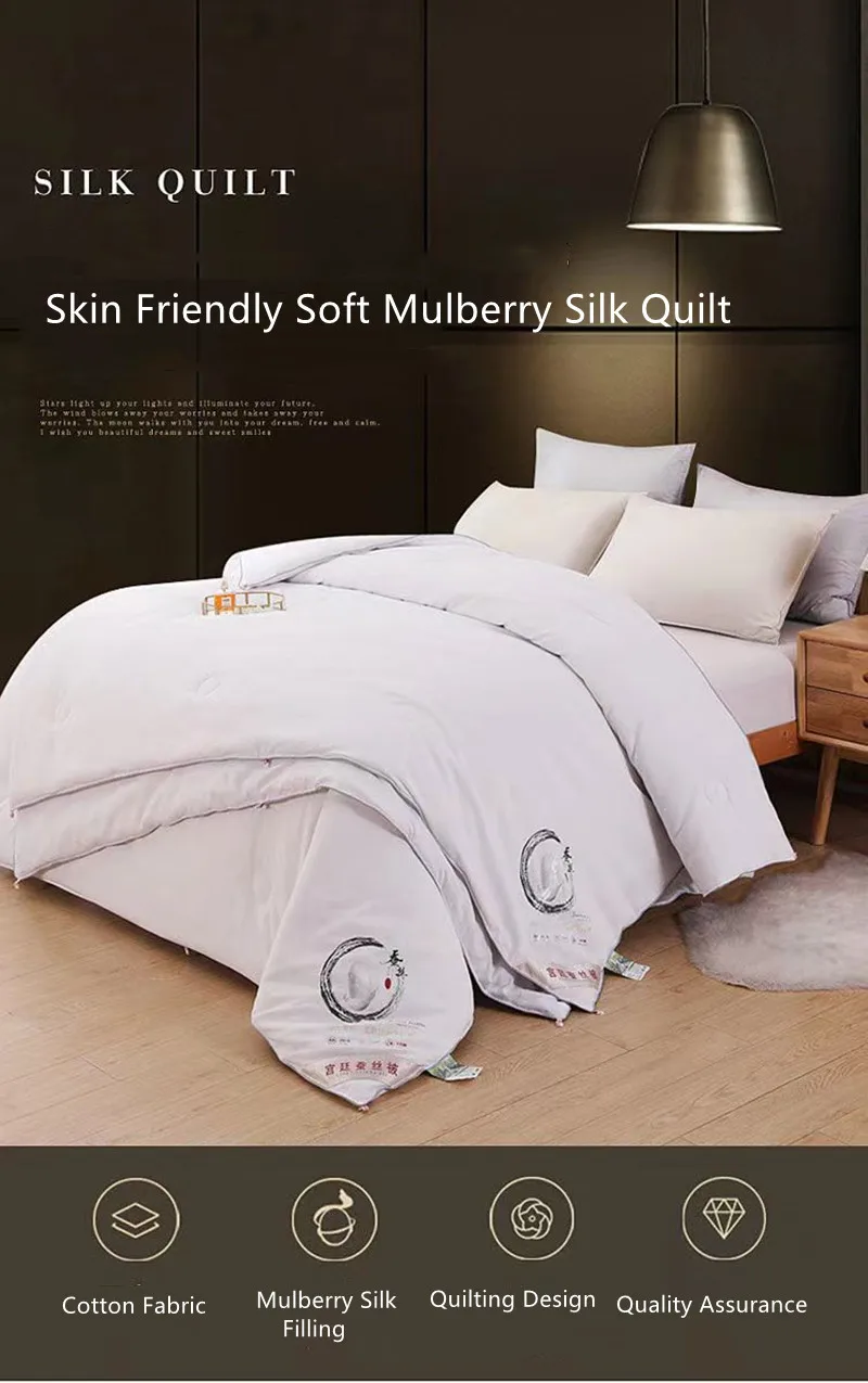 100 Mulberry Silk Quilt Summer Blanket Cotton Thin Duvet Air Condition