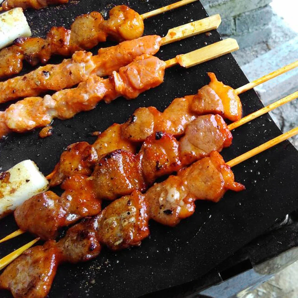 1/5/6/10/20pcs Reusable Non-Stick BBQ Grill Mats Baking Mat Outdoor Cooking Grilling Sheet Heat Resistance Oven Baking Pad Sheet 3