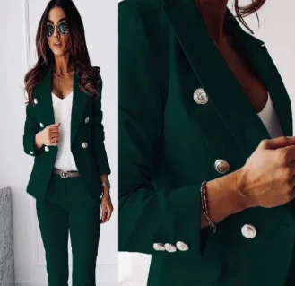 Women Office 2 Piece Set back view