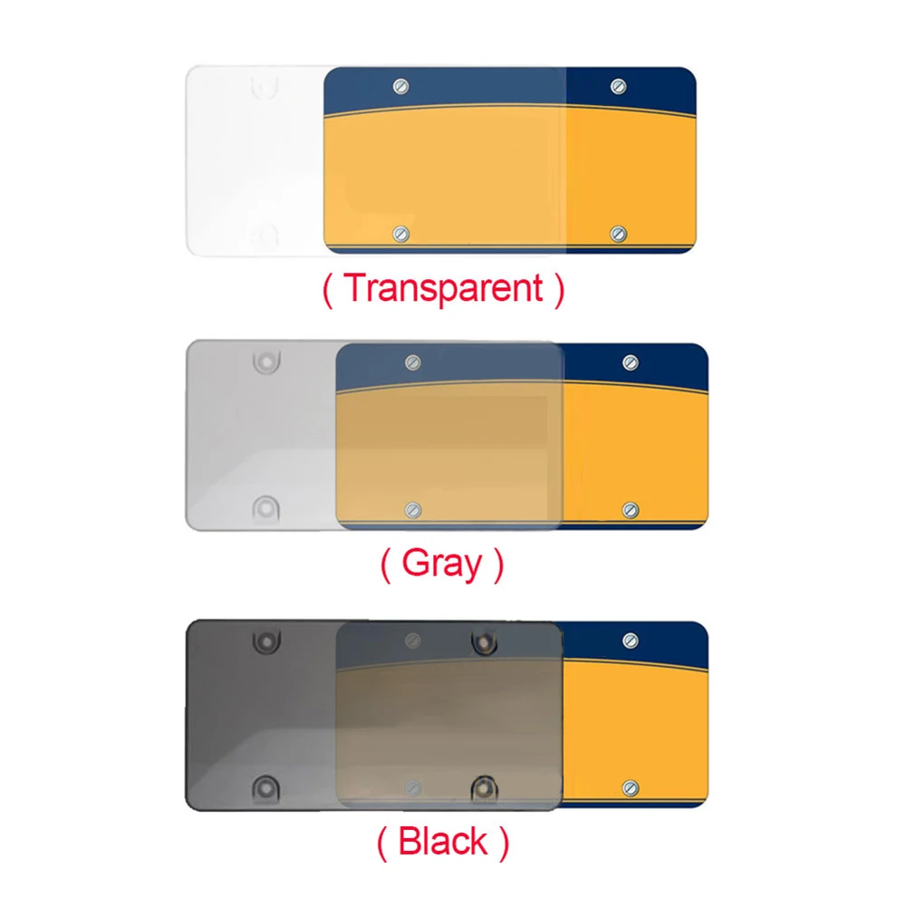 2x Clear Reflective Anti Speed Red Light Toll Camera Stopper License Plate Cover High Quality