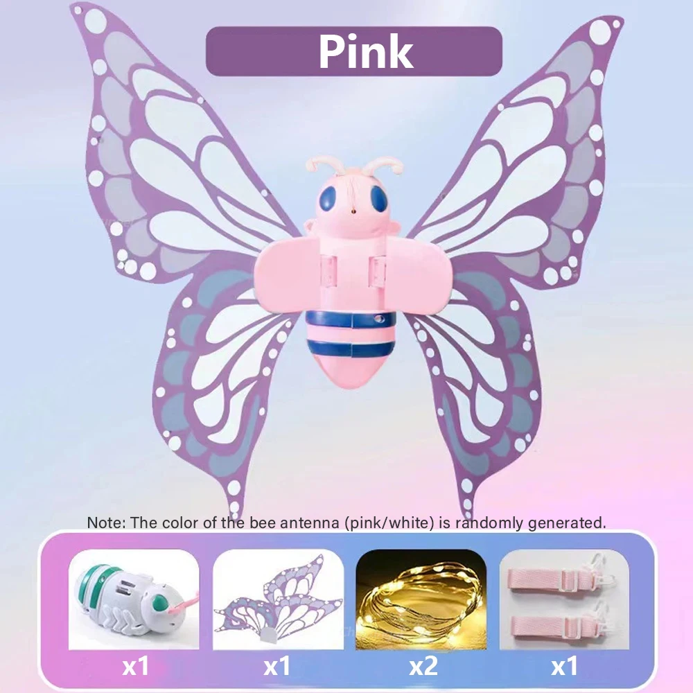 Magical Light-Up Fluttering Fairy Wings for Kids - Enchanting Dress-Up Toy for Birthdays and Christmas