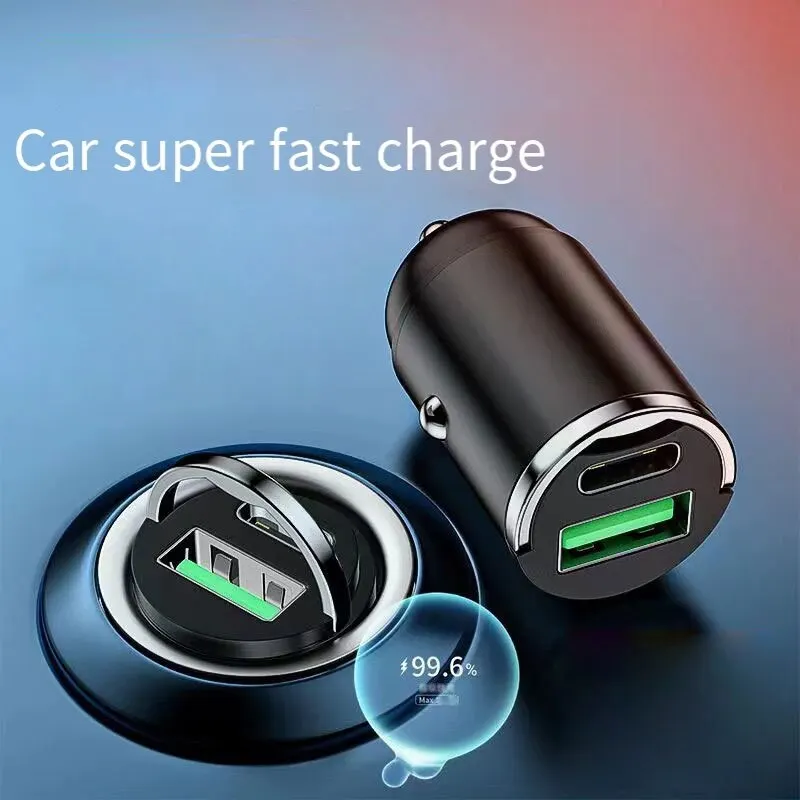 Car Charger PD + USB Fast Mini Hidden